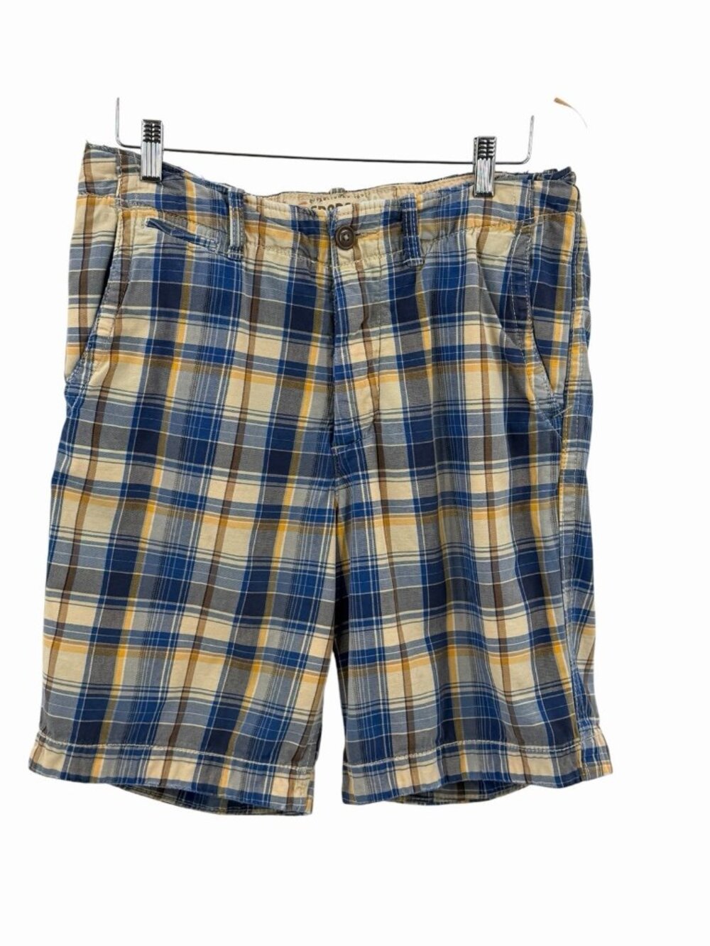 ABERCROMBIE & FITCH Men's Vintage Plaid 9" Inseam Button Fly Shorts Size 30